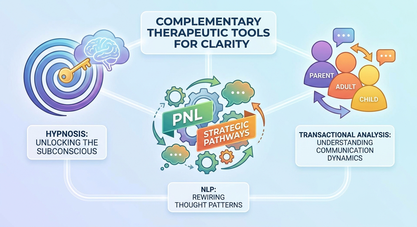 Hypnose, PNL et analyse transactionnelle : quelles différences et quelles complémentarités ?